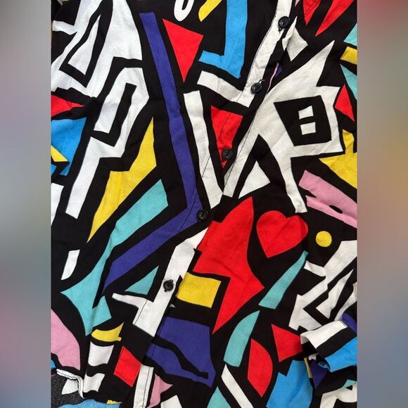 Big Dart Multicolored Button-down Top - Picture 4 of 7